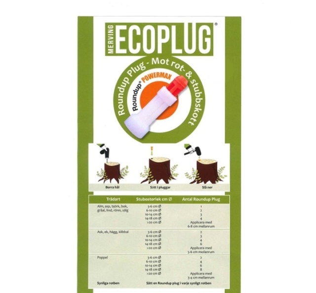 Roundupplug ECOPlug, contra brotes de raíces y tocones en el grupo Productos forestales y para el jardín de Husqvarna / Husqvarna Lubricantes, Combustible y Equipos de Llenado con GPLSHOP (010)