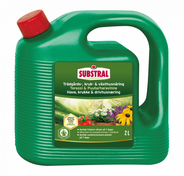 Substral Invernadero y Nutrición Exterior 2 L 41974 en el grupo Productos forestales y para el jardín de Husqvarna / Semillas Césped y Fertilizante / Cultivo con GPLSHOP (41974)