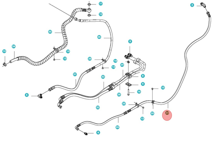 Manguera Hidráulica, L=1460 5010873-01 en el grupo con GPLSHOP (5010873-01)