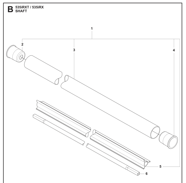 Conjunto de tubo en el grupo Repuestos / Piezas de repuesto Desbrozadora / Piezas de repuesto Husqvarna 535iRXT con GPLSHOP (5019197-03)