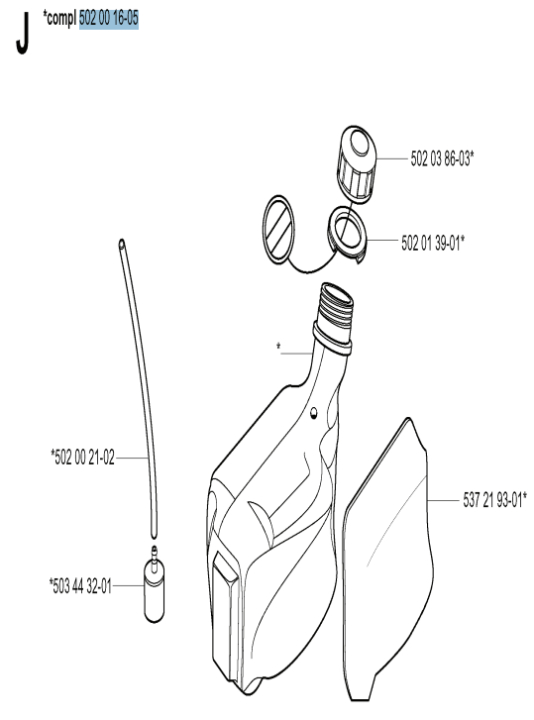 Tanque de combustible en el grupo  con GPLSHOP (5020016-05)