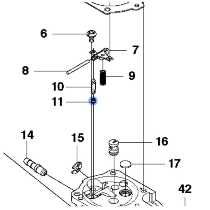 Válvula de asiento plateada 5035923-01 en el grupo Repuestos / Piezas de repuesto Motosierras / Piezas de repuesto Husqvarna 390XP/G con GPLSHOP (5035923-01)