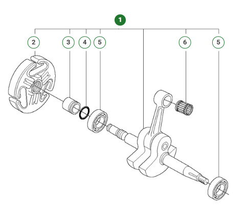 CRANKSHAFT ASSY KIT en el grupo  con GPLSHOP (5037487-06)