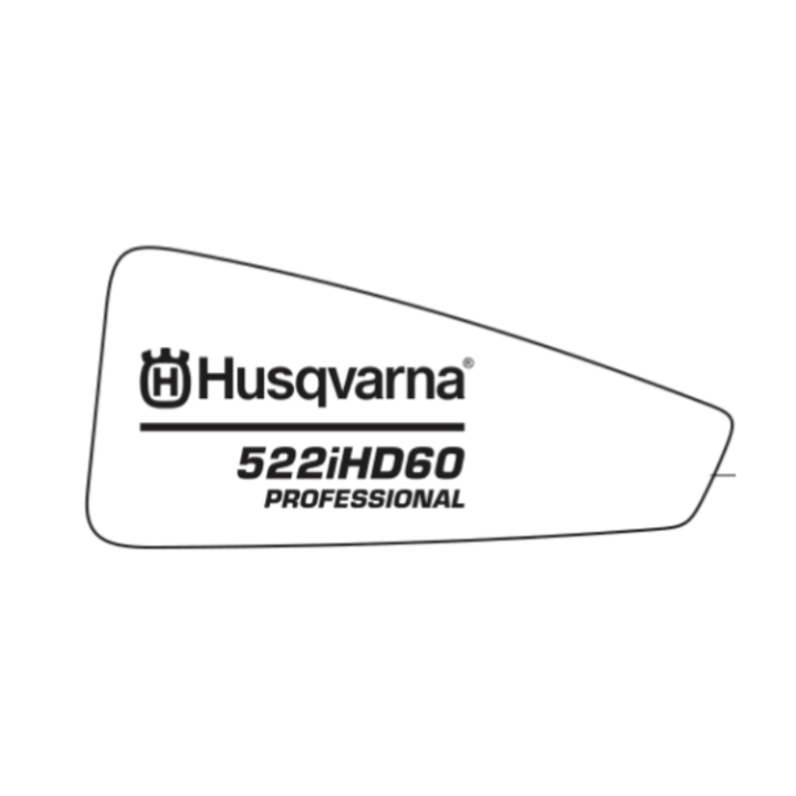 Calcomanía Producto Izquierda 522Ihd60 Wi en el grupo Repuestos / Piezas de repuesto Cortasetos / Piezas de repuesto Husqvarna 522iHD60 con GPLSHOP (5362913-04)