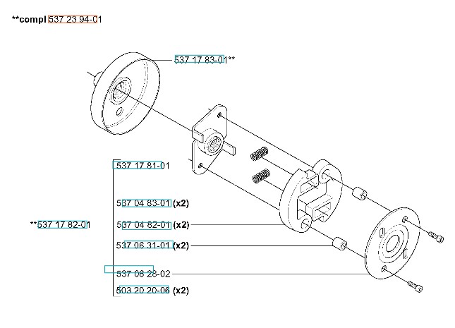 Kit de acoplamiento 240F, 240R, GR41, GR50, RS44 en el grupo  con GPLSHOP (5372394-01)