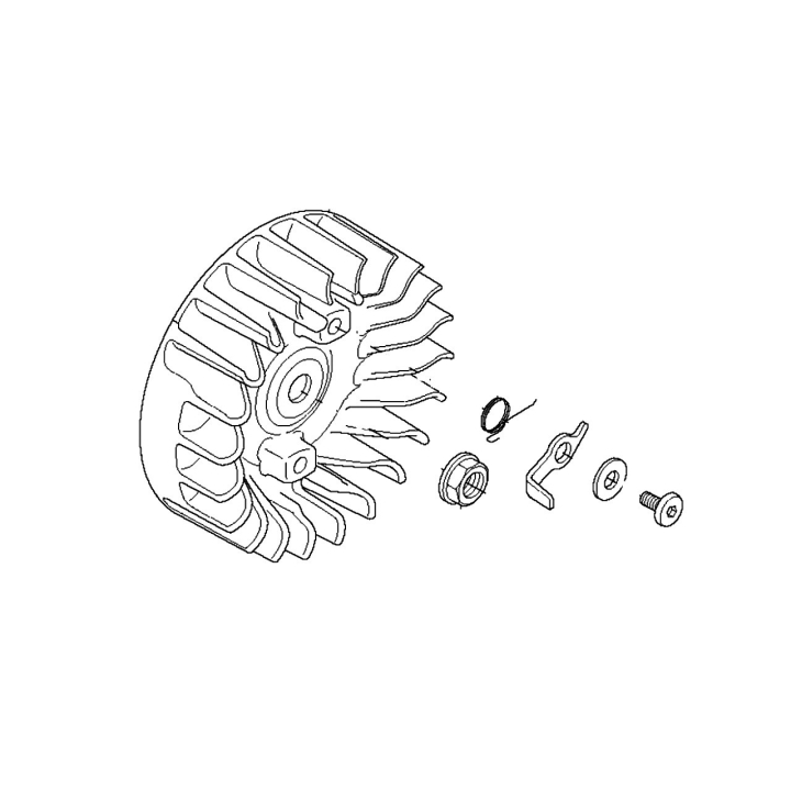 Volante magnético Husqvarna 355Rx, 355Fx, 555RXT, 555FXT, FC2255 en el grupo Repuestos / Piezas de repuesto Desbrozadora / Piezas de repuesto Husqvarna 555RXT con GPLSHOP (5372405-02)