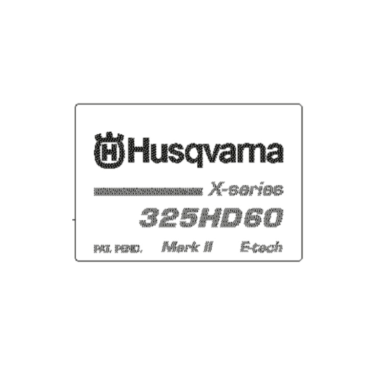 Calcomanía en el grupo Repuestos / Piezas de repuesto Cortasetos / Piezas de repuesto Husqvarna 323HD60 con GPLSHOP (5373534-20)