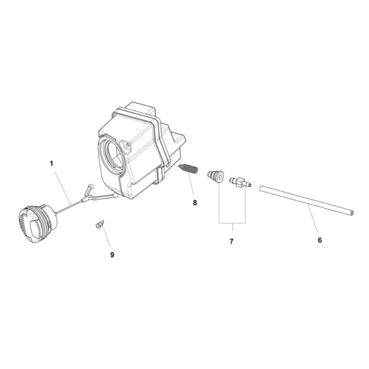 Piezas de servicio del conjunto de tanque 240I 5386310-01 en el grupo Repuestos / Piezas de repuesto Motosierras / Piezas de repuesto Husqvarna 240i con GPLSHOP (5386310-01)