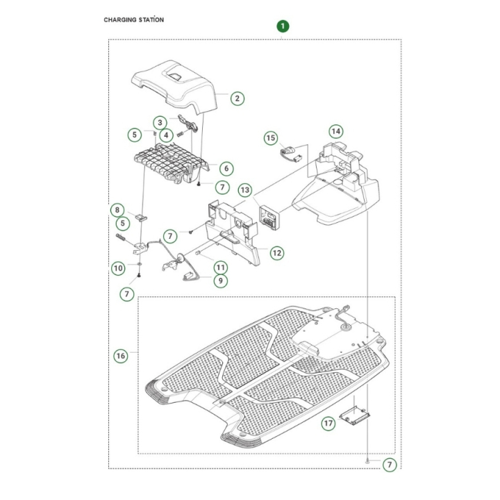 Estación de carga Automower R6V, 308V, 312V en el grupo Repuestos Robots Cortacésped / Piezas de repuesto Husqvarna Automower® 312V con GPLSHOP (5401597-01)