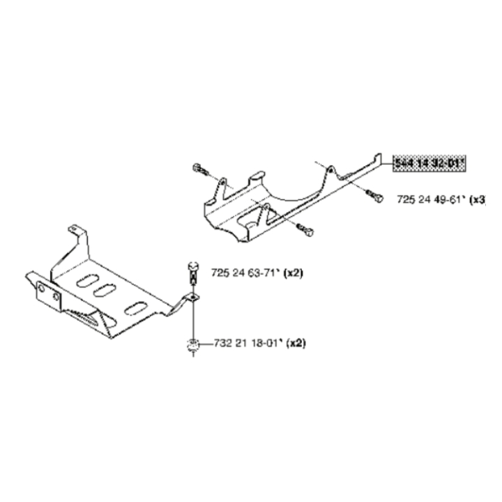 Conjunto Hasplåt en el grupo Repuestos / Piezas de repuesto Rider / Piezas de repuesto Husqvarna Rider 13 AWD con GPLSHOP (5440693-03)