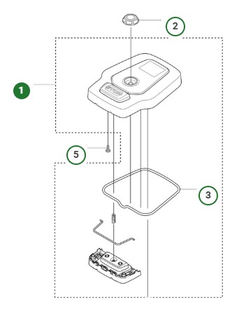 BOTÓN Stop Automower Nera en el grupo Repuestos Robots Cortacésped / Piezas de repuesto Husqvarna Automower® 450X Nera / Automower 450X Nera - 2025 con GPLSHOP (5480847-02)