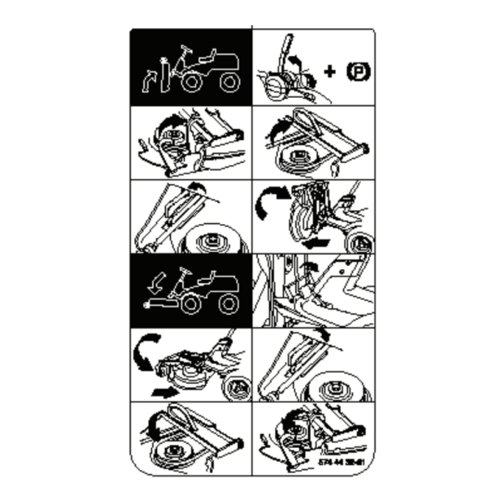 Calcomanía en el grupo Repuestos / Piezas de repuesto Rider / Piezas de repuesto Husqvarna Rider 316TXs AWD con GPLSHOP (5744432-01)