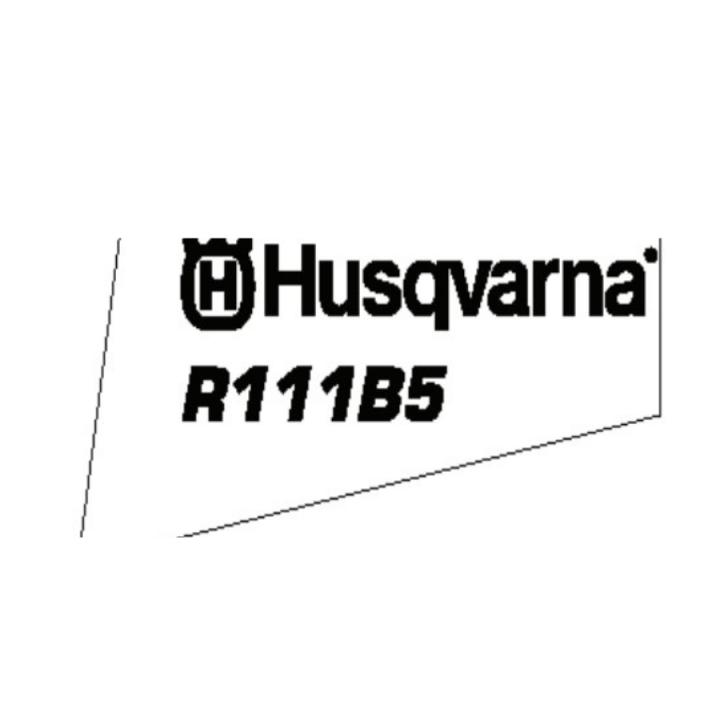 Calcomanía Husqvarna R111B5 en el grupo Repuestos / Piezas de repuesto Rider / Piezas de repuesto Husqvarna Rider 111B5 con GPLSHOP (5752531-02)