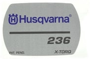 Calcomanía 5757297-01 en el grupo Repuestos / Piezas de repuesto Motosierras / Piezas de repuesto Husqvarna 235/E con GPLSHOP (5757297-01)