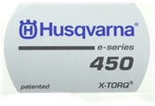 Calcomanía 5808153-02 en el grupo Repuestos / Piezas de repuesto Motosierras / Piezas de repuesto Husqvarna 450/E con GPLSHOP (5808153-02)