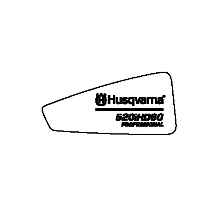 Calcomanía Producto Izquierda 520Ihd60 en el grupo Repuestos / Piezas de repuesto Cortasetos / Piezas de repuesto Husqvarna 520iHD60 con GPLSHOP (5816628-05)