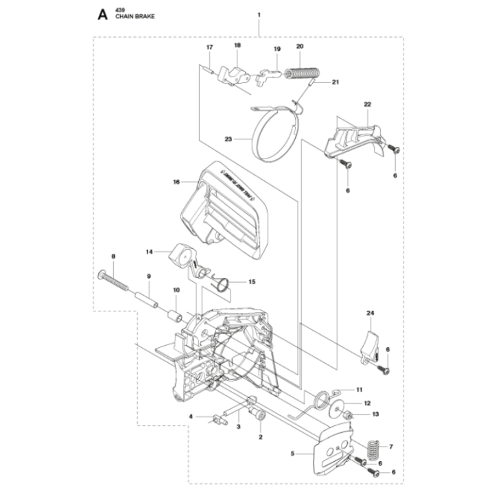 Conjunto De Tapa De Embrague 439 5851350-01 en el grupo Repuestos / Piezas de repuesto Motosierras / Piezas de repuesto Husqvarna 439 con GPLSHOP (5851350-01)