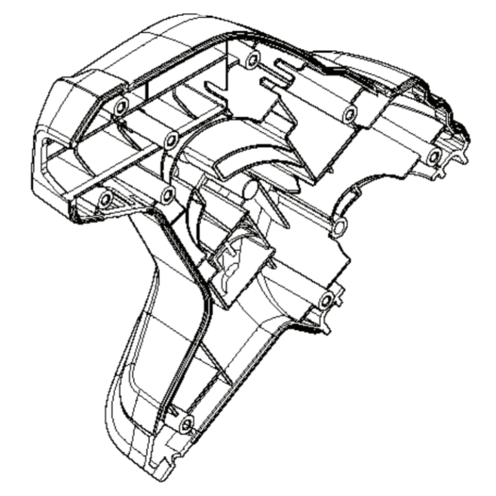 Tapa del motor izquierda en el grupo Repuestos / Piezas de repuesto Desbrozadora / Piezas de repuesto Husqvarna 136LiL con GPLSHOP (5853282-01)