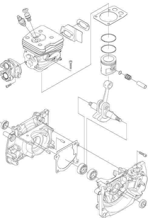Bloque corto 5854515-03 en el grupo Repuestos / Piezas de repuesto Desbrozadora / Piezas de repuesto Husqvarna 545F con GPLSHOP (5854515-03)