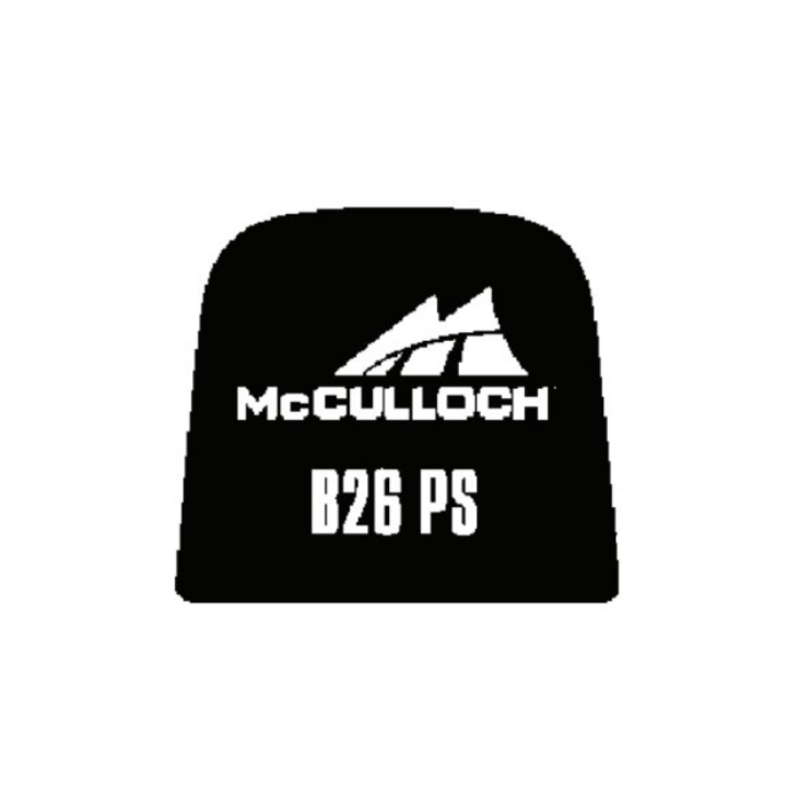 Calcomanía 5856936-01 en el grupo Repuestos / Piezas de repuesto McCulloch Desbrozadora / Piezas de repuesto McCulloch T26 CS con GPLSHOP (5856936-01)