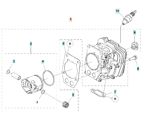 Cilindro Husqvarna T540XP en el grupo  con GPLSHOP (5863415-02)