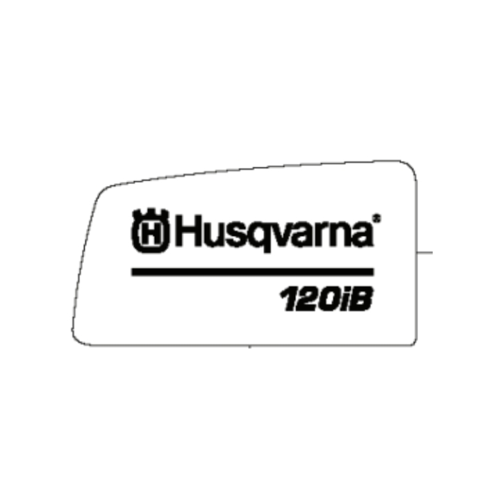 Calcomanía del producto ... en el grupo Repuestos / Piezas de repuesto Sopladores de hojas / Piezas de repuesto Husqvarna 120iB con GPLSHOP (5868341-08)