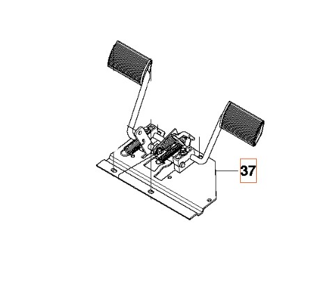 Placa de pedal Manual Compl. en el grupo Repuestos / Piezas de repuesto Rider / Piezas de repuesto Husqvarna Rider 111B5 con GPLSHOP (5869694-01)