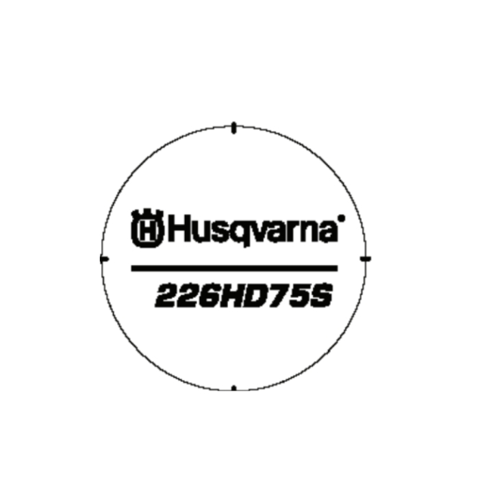 Calcomanía en el grupo Repuestos / Piezas de repuesto Cortasetos / Piezas de repuesto Husqvarna 226HD75S con GPLSHOP (5870278-01)