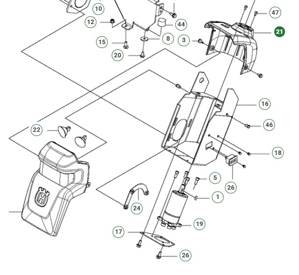 Columna De Direccion, Trasera, P524 5872172-02 en el grupo  con GPLSHOP (5872172-02)