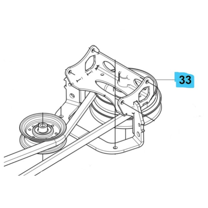Toma de fuerza con polea en el grupo Repuestos / Piezas de repuesto Rider / Piezas de repuesto Husqvarna Rider 420 TSX AWD con GPLSHOP (5895074-01)