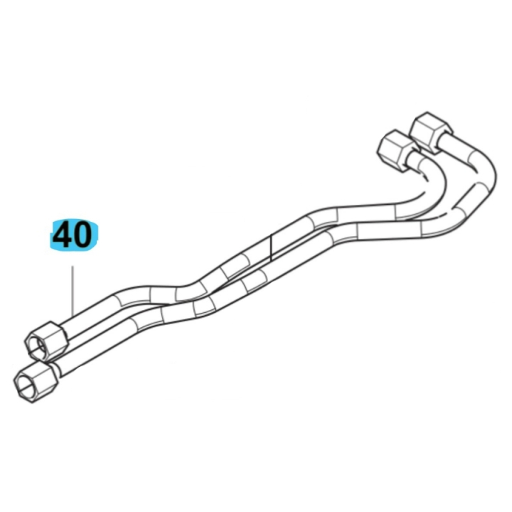 Tubo hidráulico para Vfmu en el grupo Repuestos / Piezas de repuesto Rider / Piezas de repuesto Husqvarna Rider 420 TSX AWD con GPLSHOP (5895619-01)