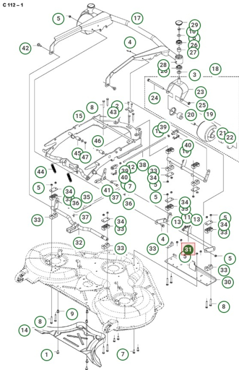 Travesaño Frontal Gris 5900813-02 en el grupo con GPLSHOP (5900813-02)