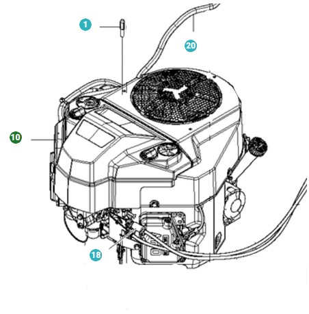 Motor KAWASAKI FS651V en el grupo Repuestos / Piezas de repuesto Rider / Piezas de repuesto Husqvarna Rider 420 TSX AWD con GPLSHOP (5906368-01)