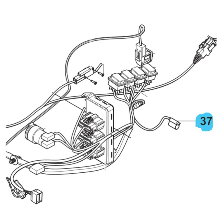 Conjunto de cableado del sensor de temperatura hidráulico en el grupo Repuestos / Piezas de repuesto Rider / Piezas de repuesto Husqvarna Rider 420 TSX AWD con GPLSHOP (5930815-01)