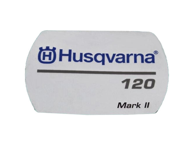 Calcomanía Nombre Del Modelo 120Mkii 5949141-01 en el grupo Repuestos / Piezas de repuesto Motosierras / Piezas de repuesto Husqvarna 120/E con GPLSHOP (5949141-01)