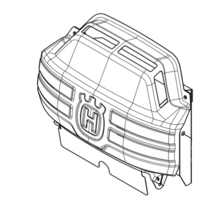 Protector térmico en el grupo Repuestos / Piezas de repuesto Rider / Piezas de repuesto Husqvarna Rider 420 TSX AWD con GPLSHOP (5958655-01)