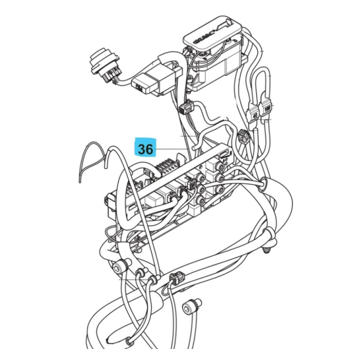 Conjunto de cableado de la fuente de alimentación W122 en el grupo con GPLSHOP (5960280-08)