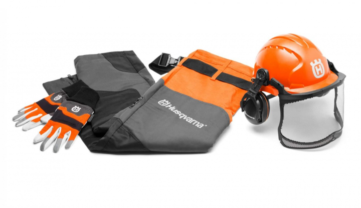 Kit de protección Husqvarna Basic en el grupo Productos forestales y para el jardín de Husqvarna / Husqvarna Ropa de trabajo/equipo / Ropa de trabajo kit con GPLSHOP (5974322-01)