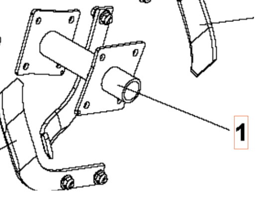 Tine Roto 400 Tine Izquierdo Cubo B 5986788-01 en el grupo  con GPLSHOP (5986788-01)