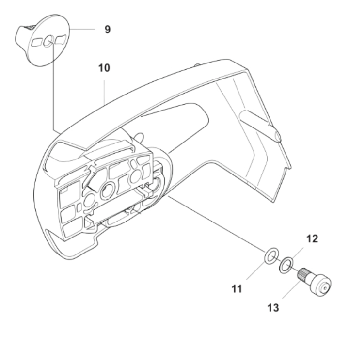 Conjunto de cubierta de embrague Cubierta de embrague 5995894-01 en el grupo Repuestos / Piezas de repuesto Motosierras / Piezas de repuesto Husqvarna 435i con GPLSHOP (5995894-01)
