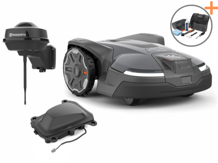 Husqvarna Automower® 450X  Nera Robot Cortacésped con EPOS plug-in kit | Kit mantenimiento gratis! en el grupo  con GPLSHOP (9705353)