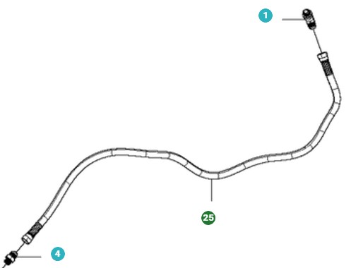 Manguera Hidraulica, L=1250 5010873-02