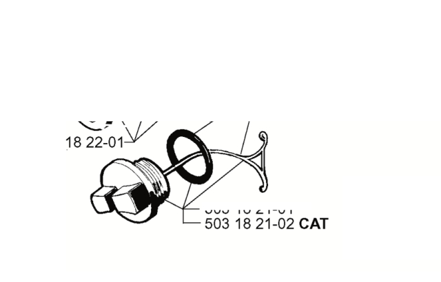 Tapa del tanque Jonsered 2054, 2055 CAT