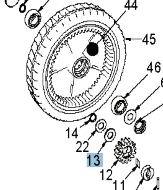 Arandela deslizante Brillante