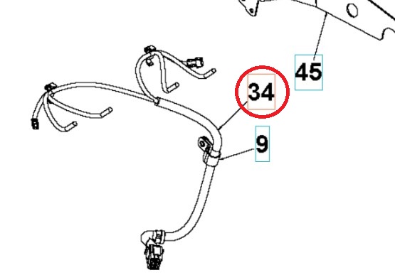Cableado superior - Controles Rato