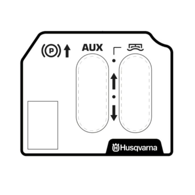 Cabina del panel de control superior con calcomanía