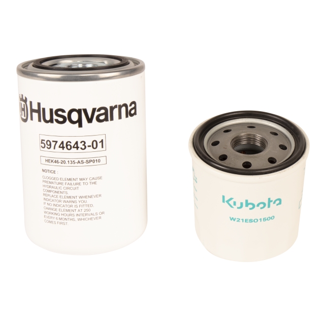 Kit de mantenimiento con filtro de aceite de motor y filtro hidráulico - primeras 50 horas