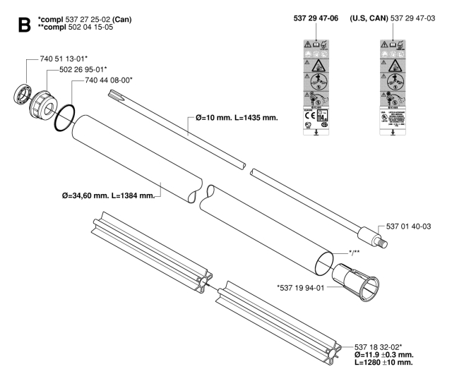 Tubo De Montaje 5372725-02