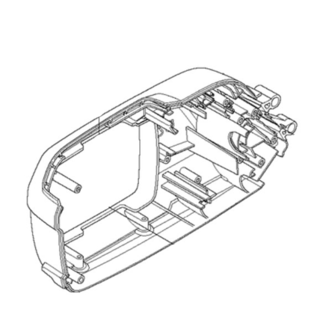 Mitad de la carcasa de la batería, izquierda