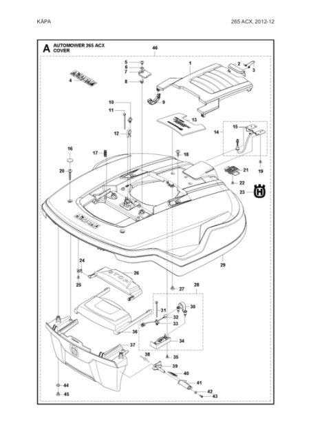 Carrocería complete Automower 265 ACX